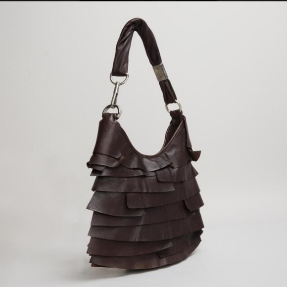 Y2K Yves Saint Laurent St. Tropez YSL Tom Ford Brown Leather Shoulder Handbag - Picture 5 of 17